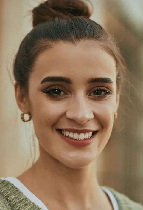 woman smiling with nice teeth